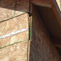 Wrong - Sheathing was poorly cut and does not align at corners.