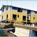 This home was elevated above the Design Flood Elevation and the pre-existing first story became the second story. 