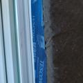 Wrong - House wrap and flashing tape are poorly installed allowing water to get into the gaps behind flashing tape.