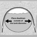 Install “deadmen” anchors and straps over an underground storage tank to offset the buoyancy of flood waters.