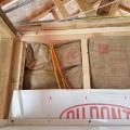 Wrong - Insulation was not sliced to wrap around wiring.