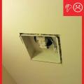 Wrong - Bathroom fan not caulked and sealed