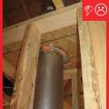 Wrong – Flue not sealed around opening