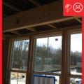 Wrong - Bay window missing drywall gasket