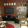 Example of an entertainment center where an advanced power strip might be used to control a DVD, game console, and speakers