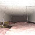Right - This heated garage plenum is insulated along the bottom of the plenum space. 