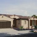 Mandalay Homes built this affordable home in the hot-dry climate in Phoenix, AZ, and certified it to DOE Zero Energy Ready Home specifications in 2013. 