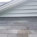 Wrong - Metal flashing should be used at wall-to-roof junctions.