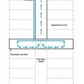  This central ventilation system uses an energy recovery ventilator to supply air to the corridor and exhaust air from the elevator shaft of a multifamily building 