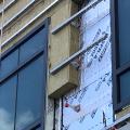 Windows are installed as “outies” in this wall assembly using a self-adhered membrane water and air control layer with continuous exterior insulation