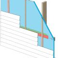 Rigid foam insulation can serve as the drainage plane when all seams are taped. Furring strips provide an air gap behind the cladding.