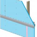Upper wall insulation installation with butyl z-flashing