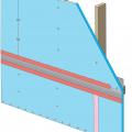 Tape the joint between the top insulation sheet and the Z-flashing with 2" wide tape to improve air tightness