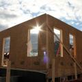 Structural insulated panels provide a continuous layer of insulation sandwiched between two continuous layers of OSB for thermal protection and sturdy construction.