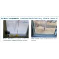 Replacing double-pane windows with triple-pane windows can significantly reduce winter-time condensation by warming the interior surface of the windows