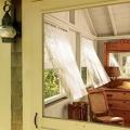 The operable windows in this house are located at occupant level to provide comfort ventilation.