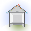 Attic ventilation fans exhaust hot air from the attic while replacing it with cooler air from the outside through intake vents