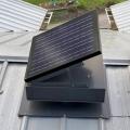 This solar powered attic fan runs when the sun is shining and does not draw any power from the home’s electrical system 