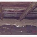Mold on the sheathing in this attic occurred after attic ventilation was increased