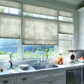 Pleated blinds provide cooling savings in summer by blocking and reflecting sunlight, while allowing some diffuse daylight to pass through.