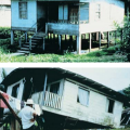 The post-and-pier foundation of this home failed in an earthquake 