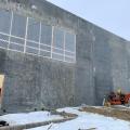 This building is constructed using poured concrete walls 