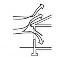 Airflow can be directed across thermal mass in the ceiling, floor, or elsewhere inside the home through various window and louver configurations