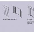Removable options for keeping sun off windows to minimize solar heat gain include awning, retractable and swinging shutters, interior or exterior curtains. 