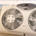 A reversible window fan can operate via thermostatic or remote control and can selectively exhaust air or bring in outdoor air