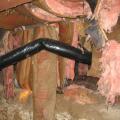 Wrong – A clothes dryer that vents to the crawlspace can contribute moisture to the crawlspace; this can result in damp, molding, and rotting insulation