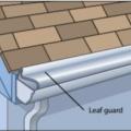 Right - Leaf guards allow rainwater into the gutter but keep combustible debris out, increasing the home's resistance to wildfires.