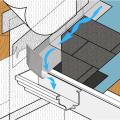 To keep water out, flashing should be integrated with the house wrap, siding, and shingles or roof tiles.