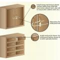 Self-locking drawers and cabinets can be installed to protect against damage from seismic events. 