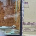 Wrong - The sliding door is missing pan flashing.