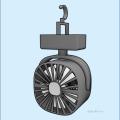 A variety of battery-powered fans can be used for a cool room without electric power; most charge off a USB charger so they can be solar charged