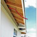 When the soffits blew away in 140 to 160 mph hurricane winds, wind-driven rain was allowed to enter the attic. 
