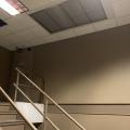This multistory stairwell has an automatic damper that is integrated with the engineered smoke control system.