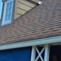 Wrong - Step flashing is missing where the gable meets roof and the valley flashing is incorrectly on top of rather than under shingles.