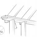 Right - Correct angle for installing an engineered structural screw to secure a rafter to a wall for hurricane resistance. 