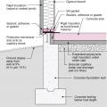 Rigid foam forms an insulating bond break between the foundation wall and the slab