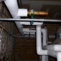 Hot water heating pipes insulated with 1 inch of jacketed fiberglass