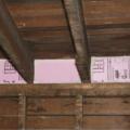 These floor joist bays have been properly air sealed with caulked rigid foam insulation