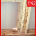 Wrong – When insulated sheathing is installed correctly, you should not see daylight. Nail holes were also left unplugged.