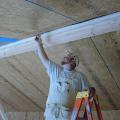 Use a smoke pencil to check for air leaks at SIP panel seams, especially along the ridge beam