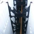 The ICF consists of foam forms that are held in place with plastic or metal spacers and reinforced with metal rebar