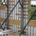 The ICF walls of this home are braced to prepare for pouring the concrete
