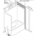 Use sheet goods to seal holes around drain pipes under the tub