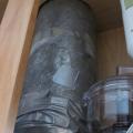 The gap around this kitchen exhaust duct represents a significant source of air leakage to the unconditioned attic
