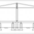 Typical installation of a double section modular home on a pier and ground anchor foundation