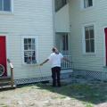 A home is tested at two points for enclosure air leakage